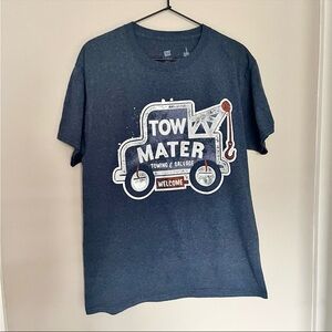 🎁3/$30 Disney Parks Cars Tow Mater Graphic T Shirt Towing & Salvage Hanes Size M